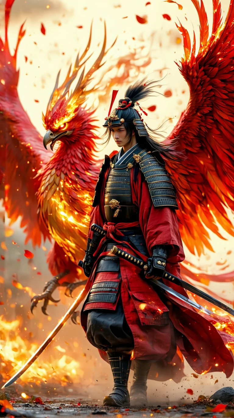 Samurai Katana Phoenix Battle Art