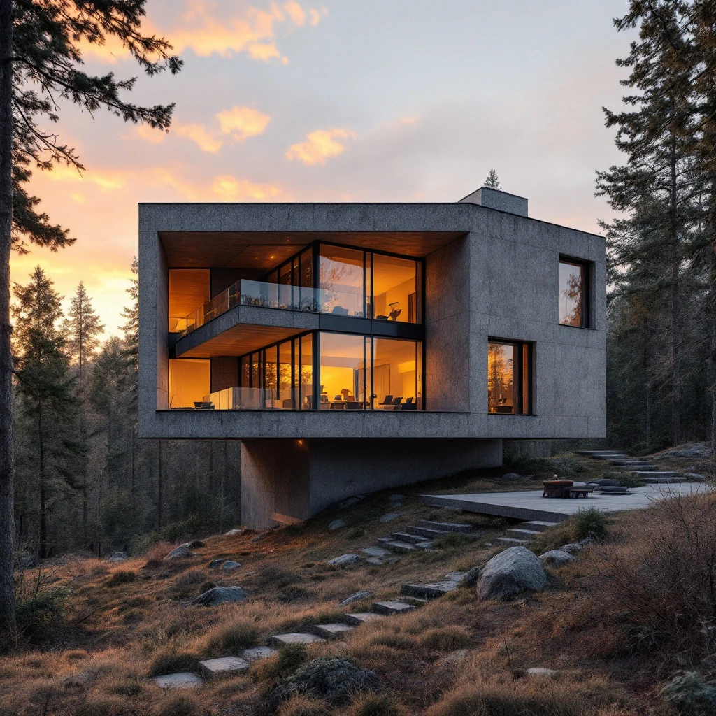 House With Windows Brutalist Forest