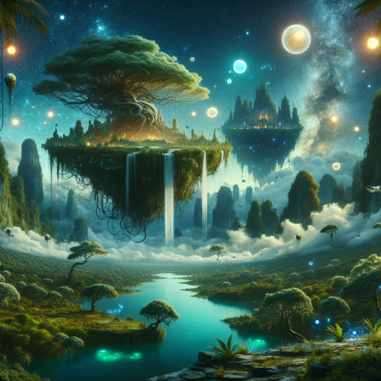Captivating Surreal Island Fantasy Art