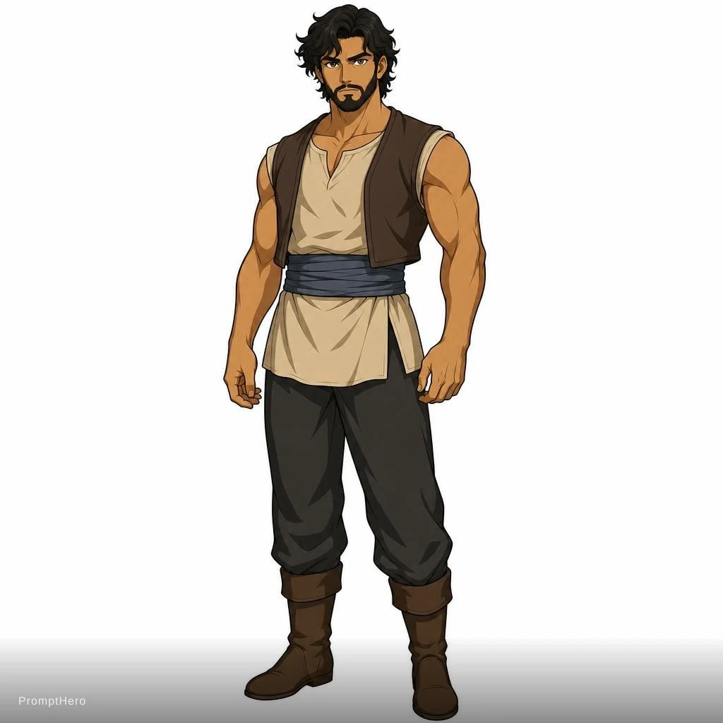 Arab Porter Vector Anime Character