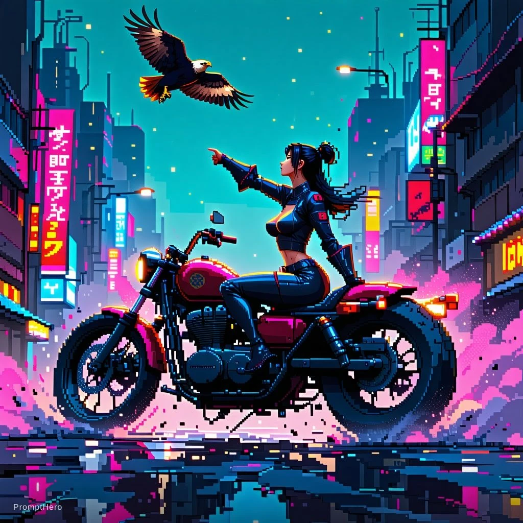 Female Falconer Anime Art