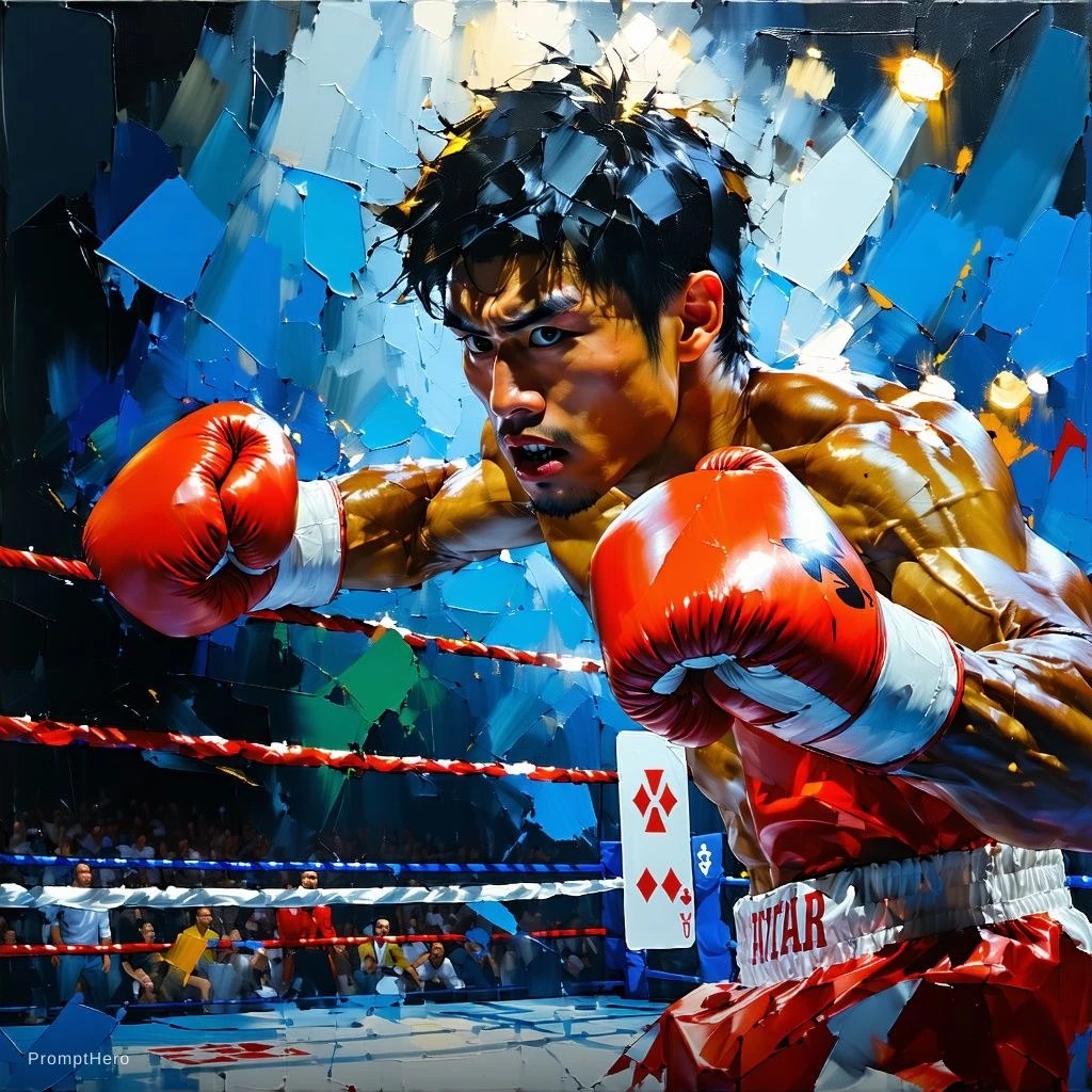 Man Boxing Ring Anime Style