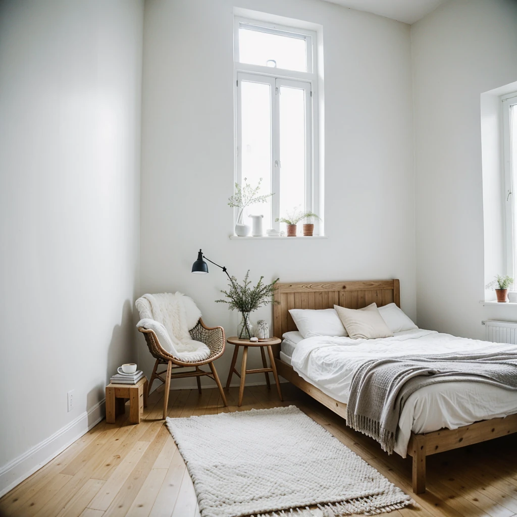 Simple Bedroom Room - Scandinavian Style