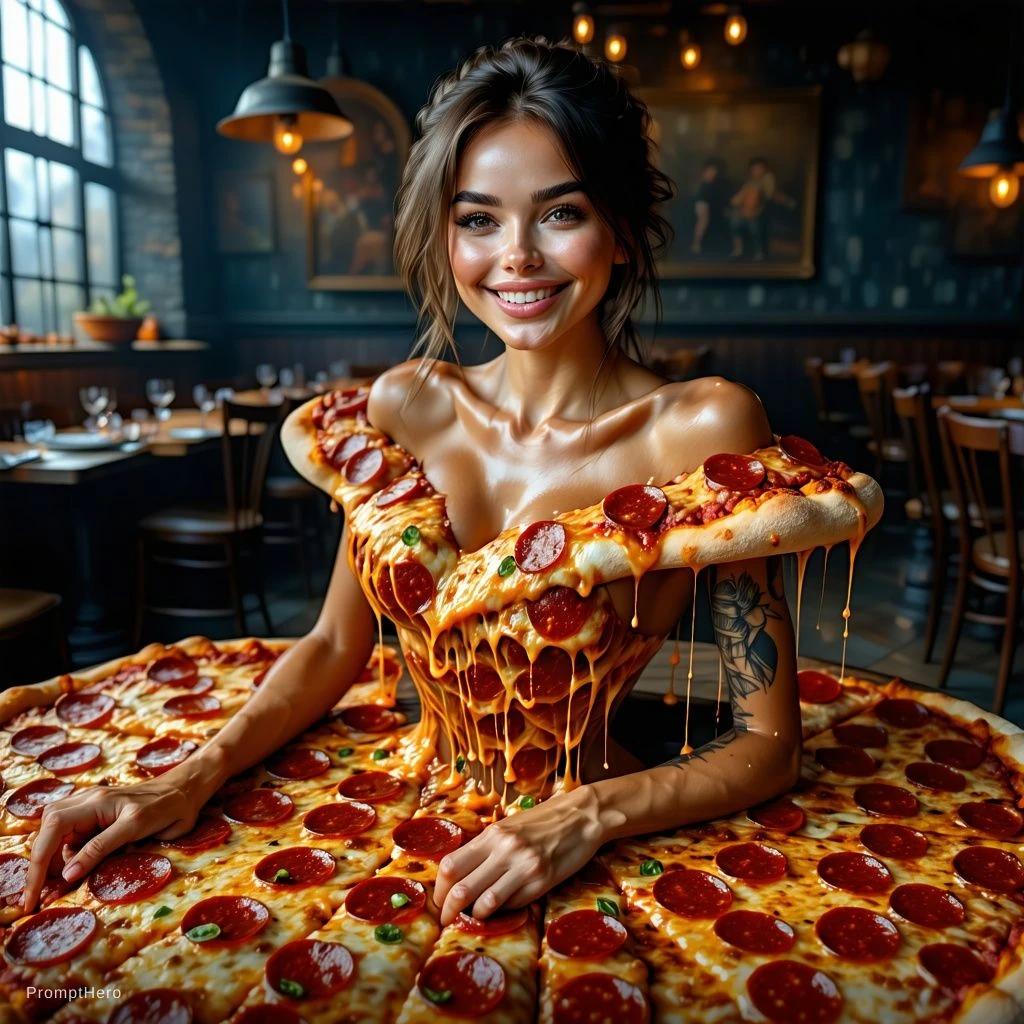 Woman Pizza Dress Blade Runner