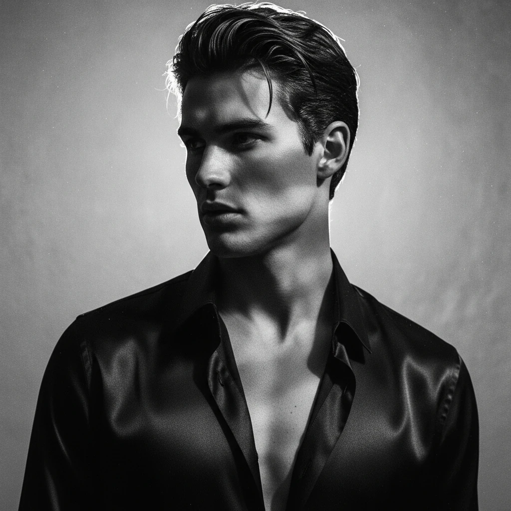 Dark Haired Boy Fashion Portrait