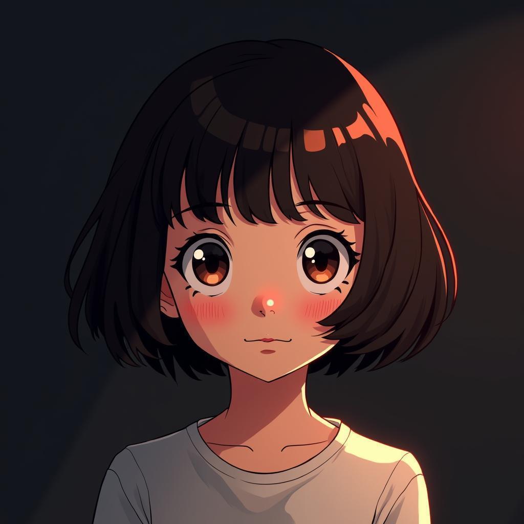 Toddler Colleen Moore in Chibi Anime Style