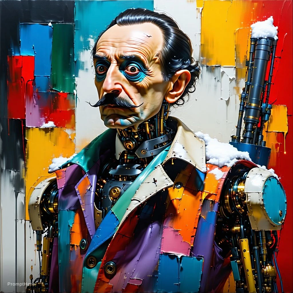 Salvador Dali Portrait Robot Jacket