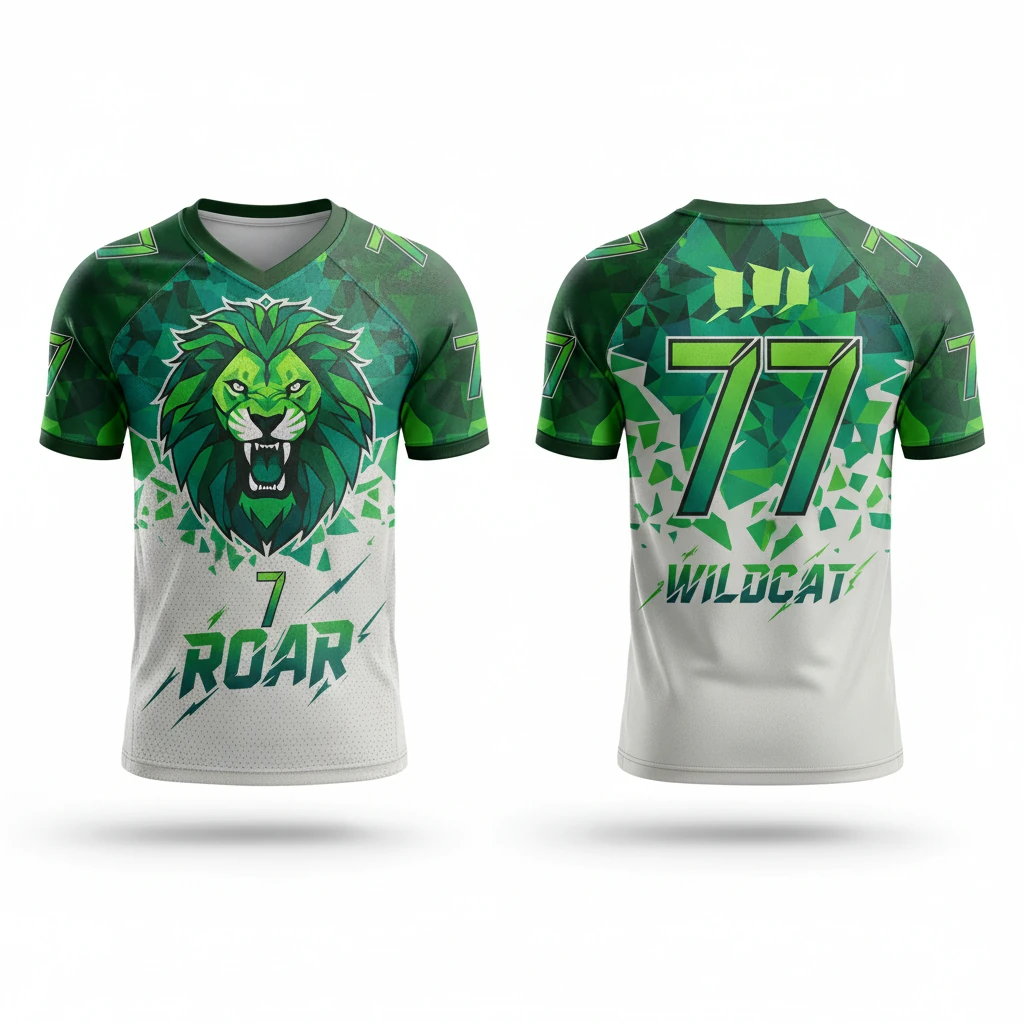 Green Lion Football Jersey Mockup
