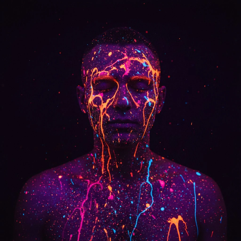 Neon Paint Man UV Blacklight