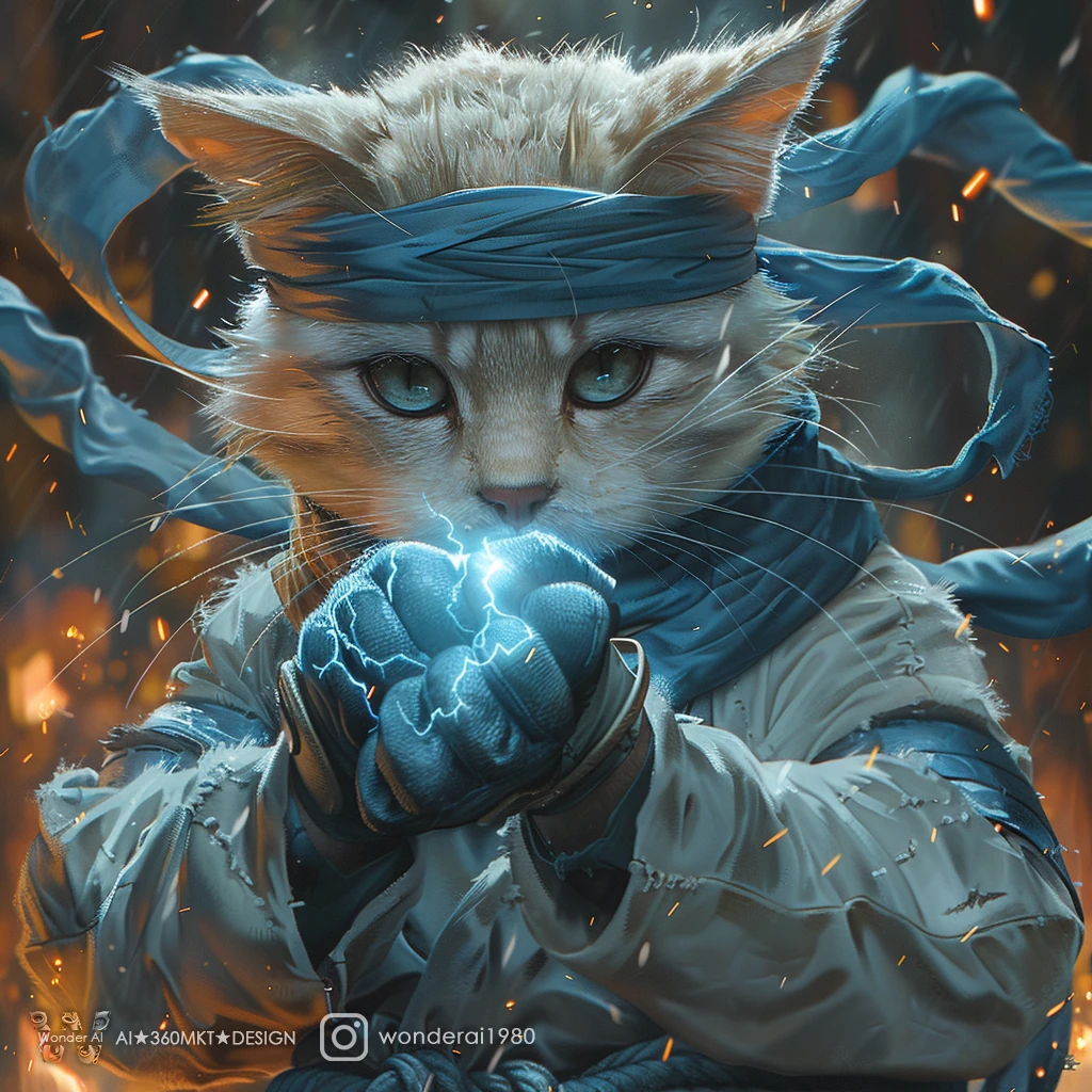 Ninja Cat Sharingan Power