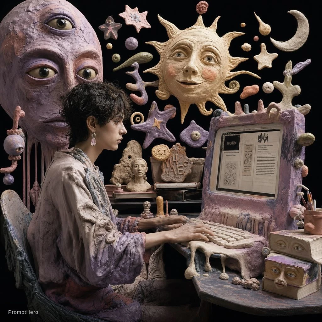 Surreal Creative Student Clay Sculpture