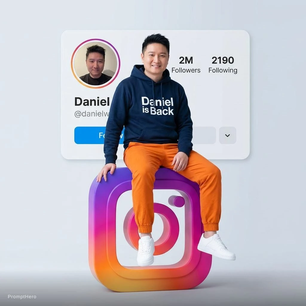 Asian Businessman Instagram Logo Social