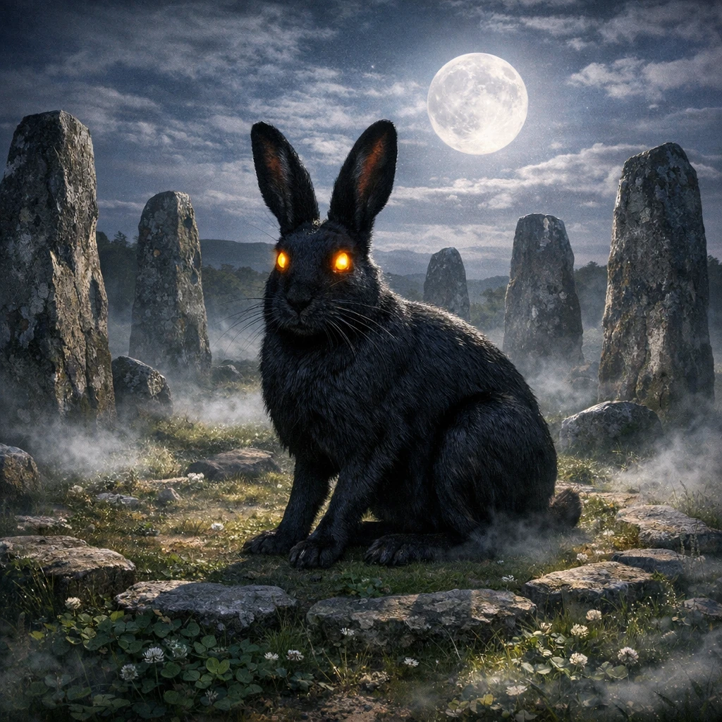 Black Hare Stone Circle Moonlight
