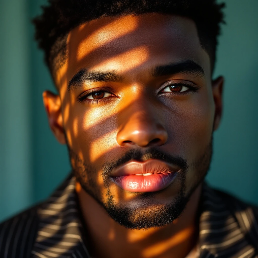 Black Man Window Light Soft Portrait