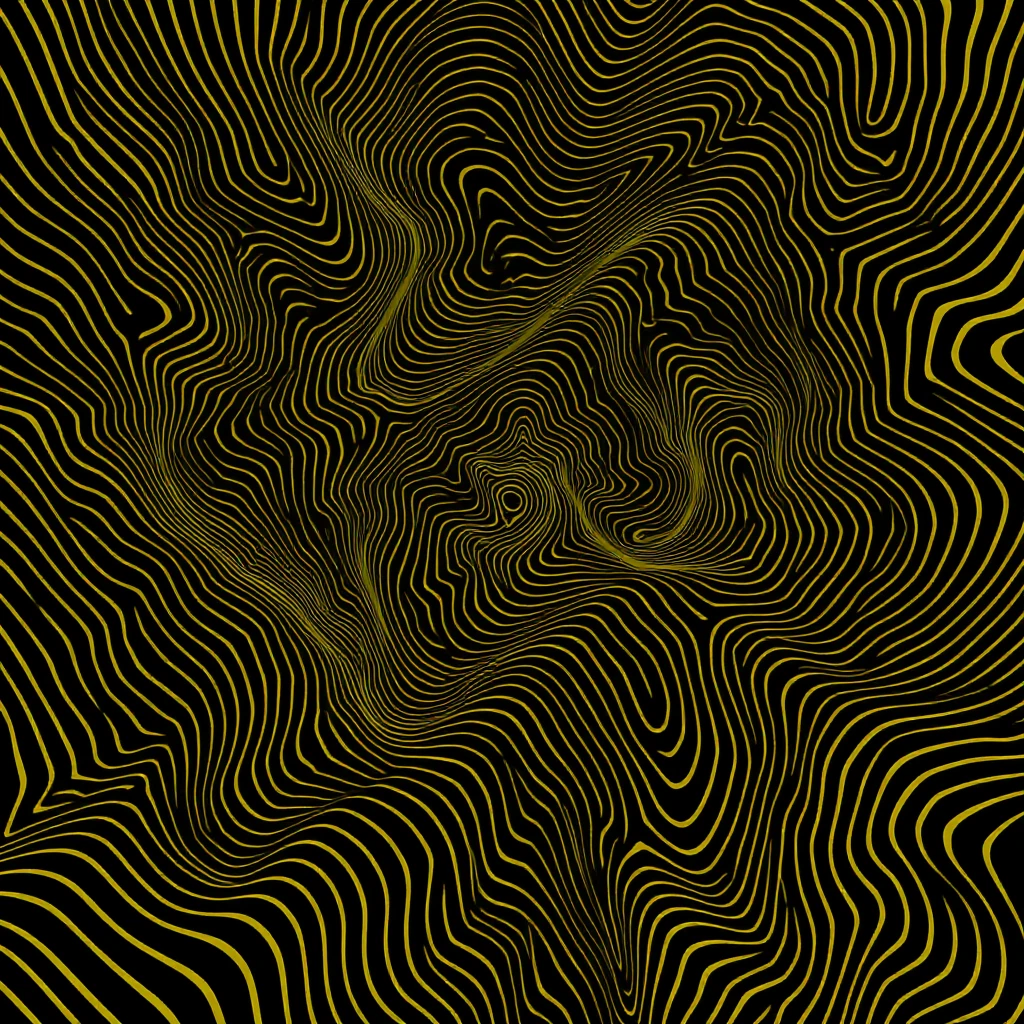 Abstract Psychedelic Yellow Waves Hypnotic
