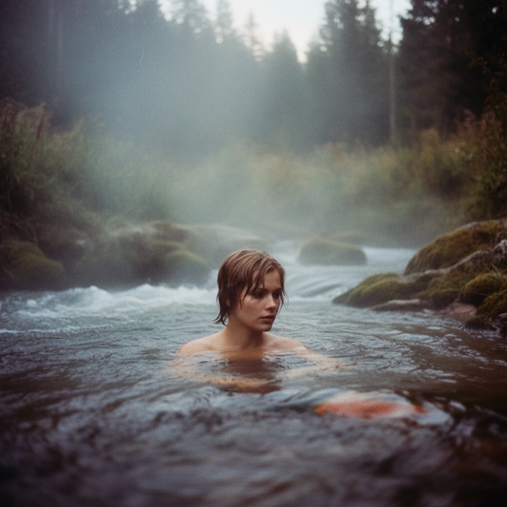 Woman Hot Spring River Photography