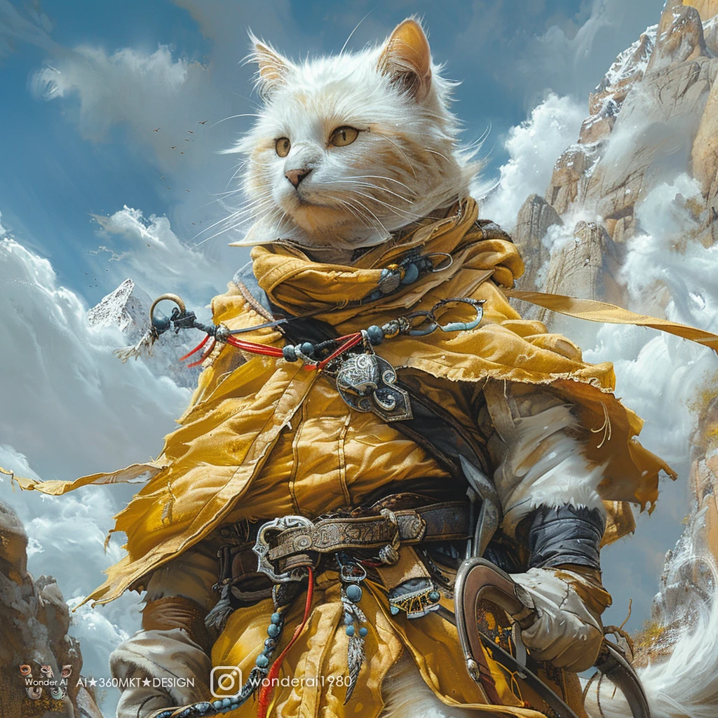 Cat Rider Dragon Fantasy Art