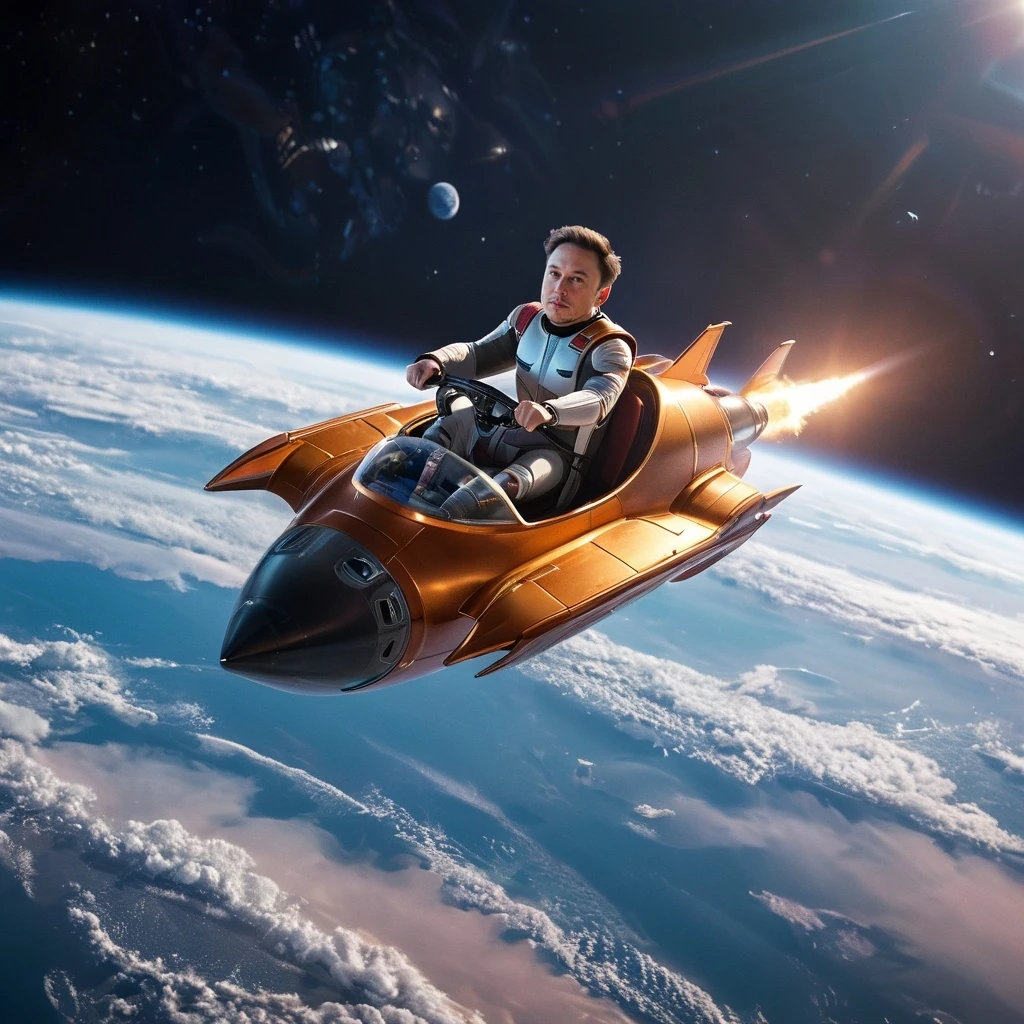Elon Musk Rocketship Space
