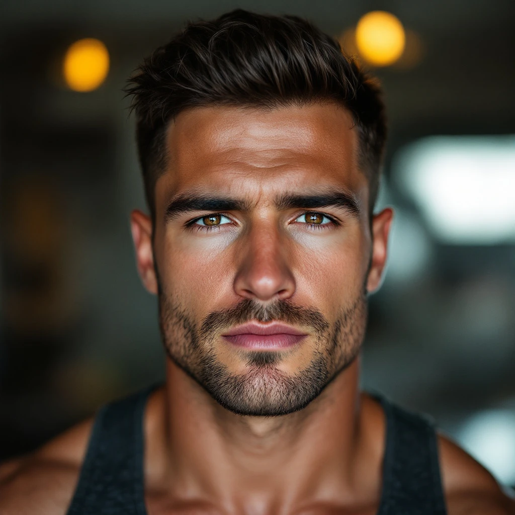 Muscular Man Portrait