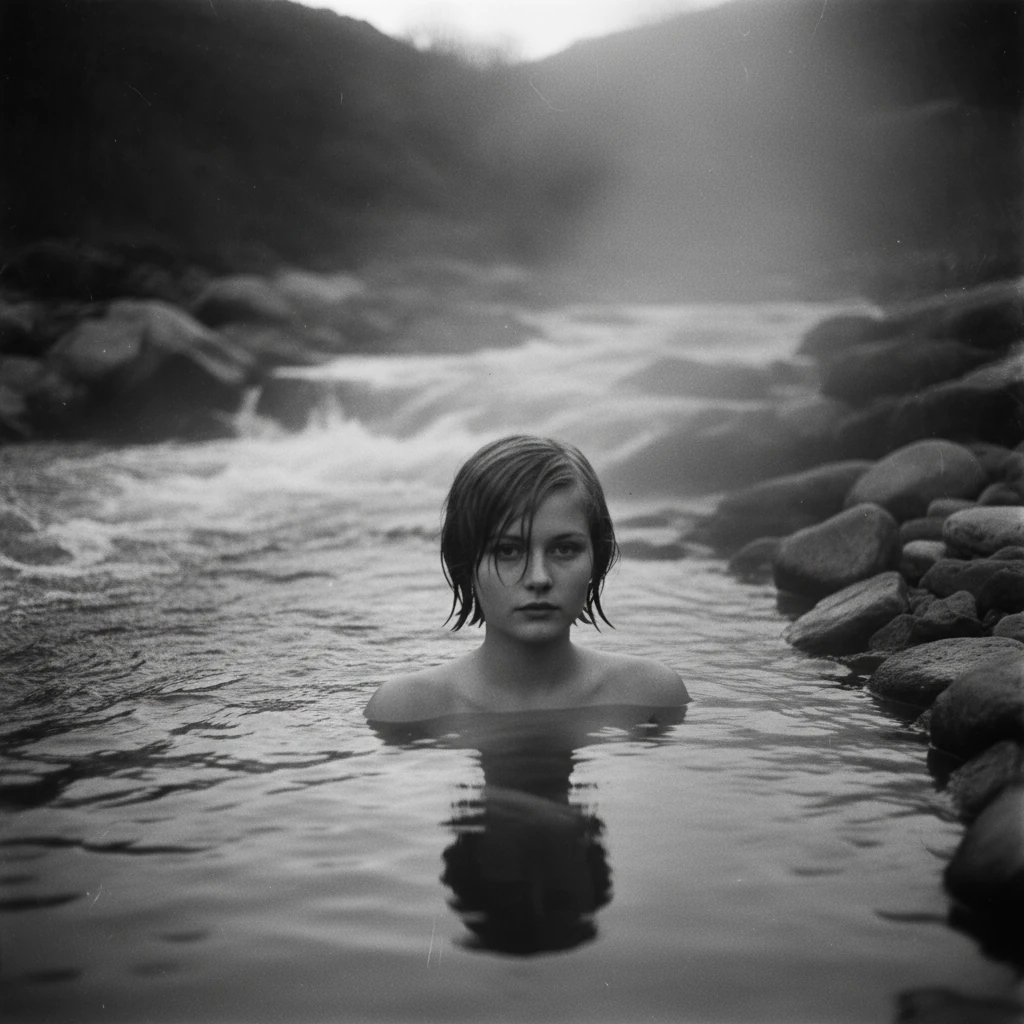Woman Hot Spring Water