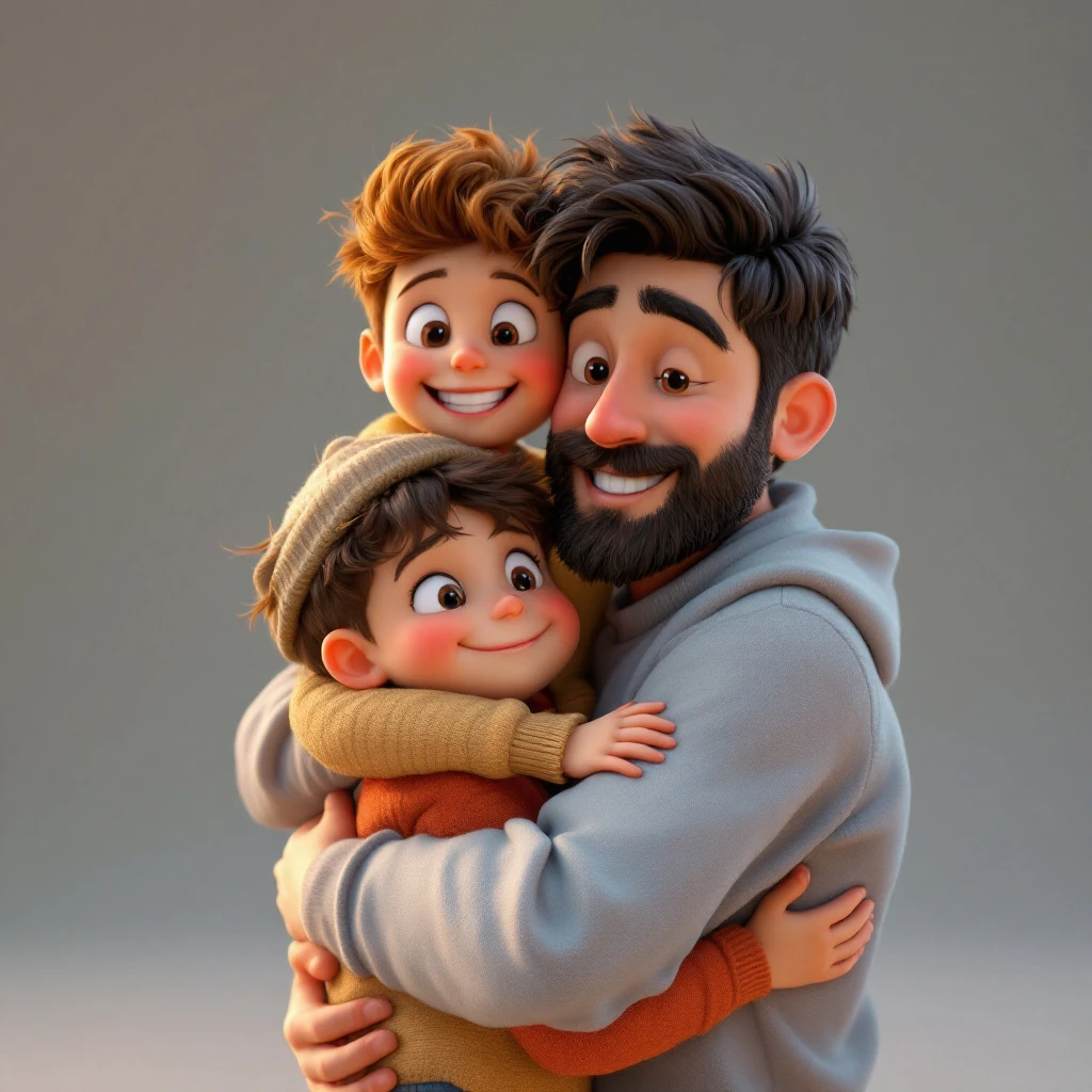 Boy Hugging Father Pixar