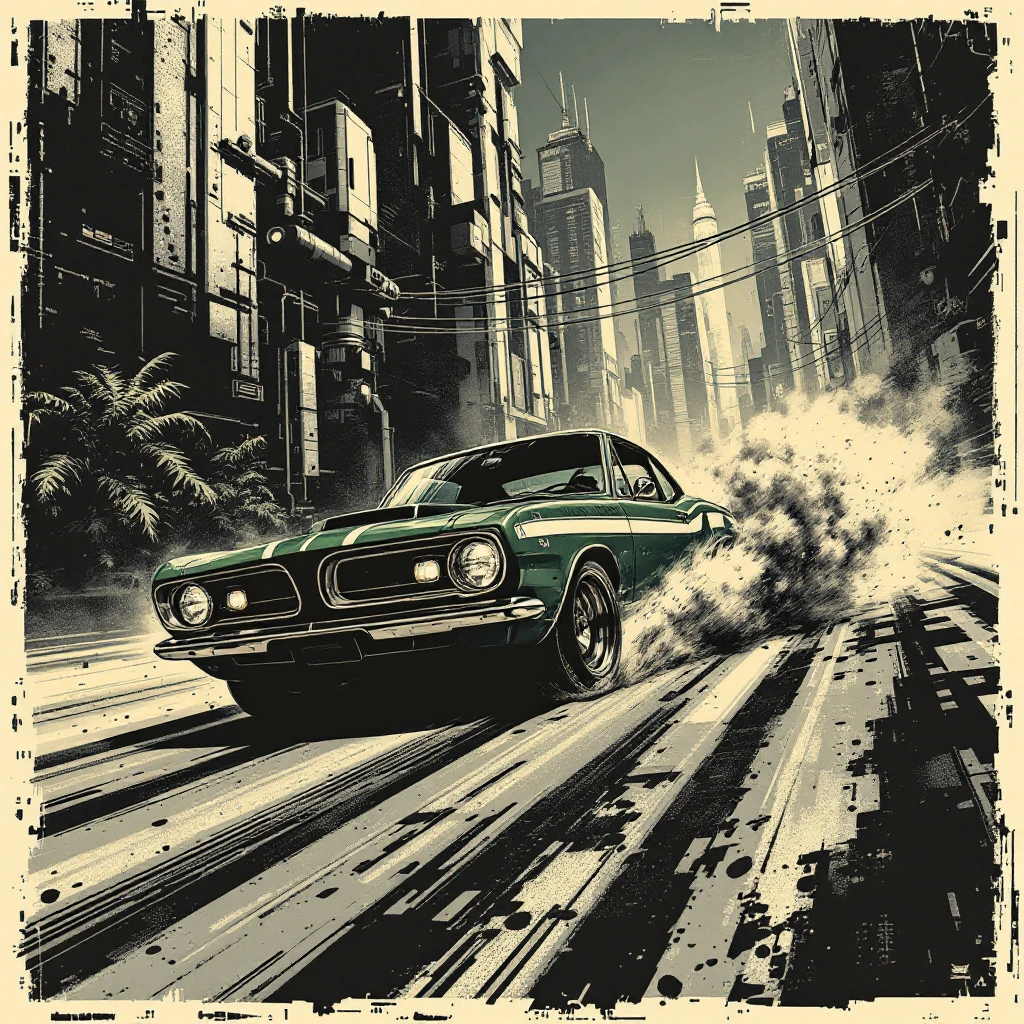 Plymouth Barracuda Retro-Futuristic