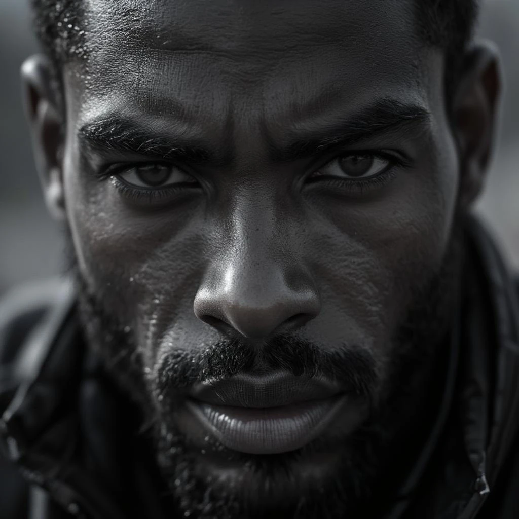 Black Man Close-up Portrait