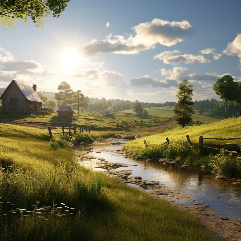 Beautiful Country Landscape Scene
