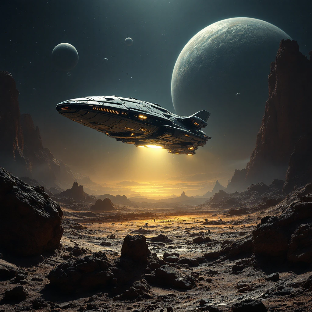 Spaceship Alien Planet Landing