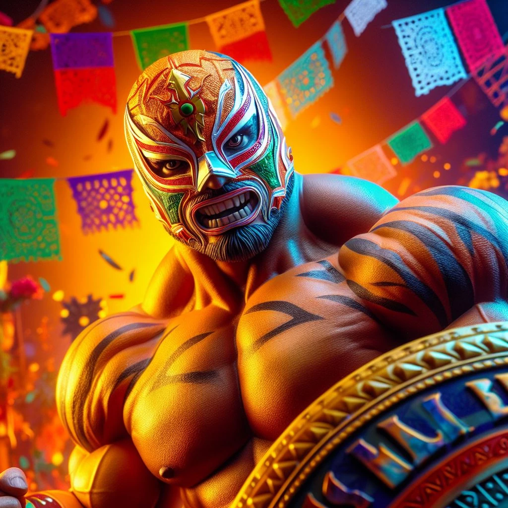 Luchador Mexican Character Portrait