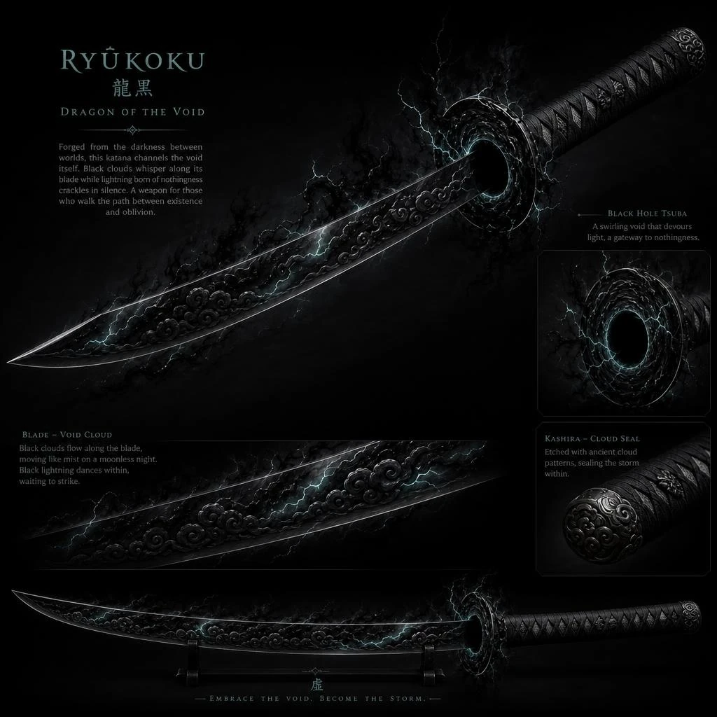 Dragon Katana Black Lightning
