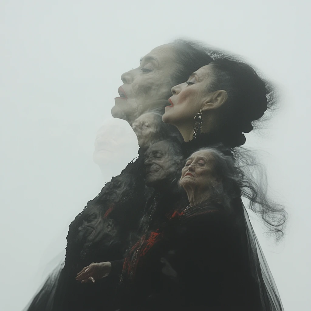 Flamenco Singer Double Exposure