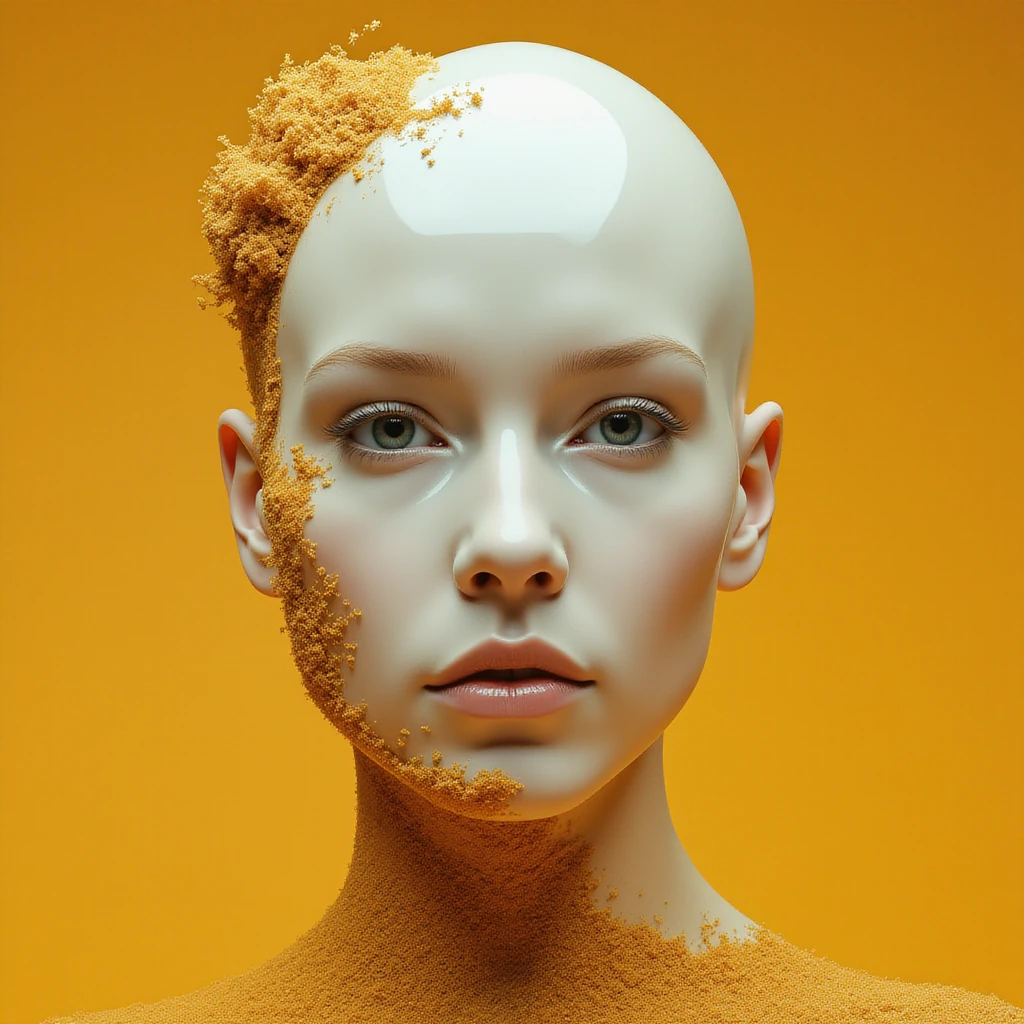 Ceramic Woman Surreal Futurism