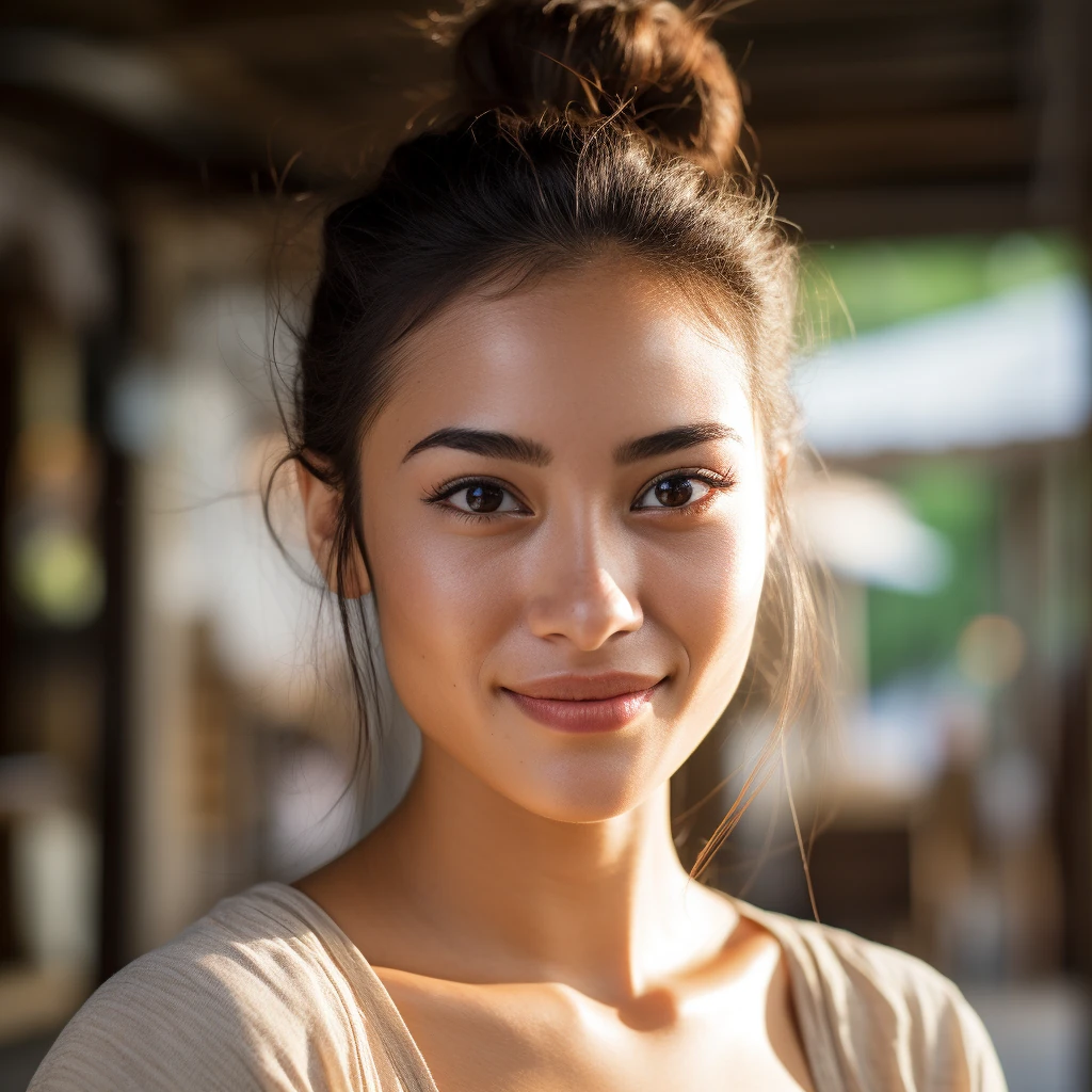 Skincare commercial of Bangkok woman