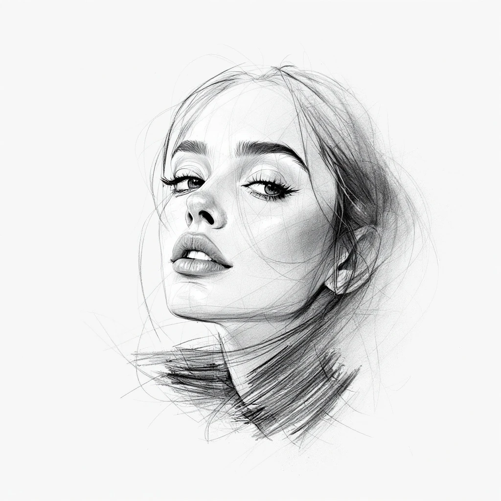 Graphite Portrait Sketch Drawing