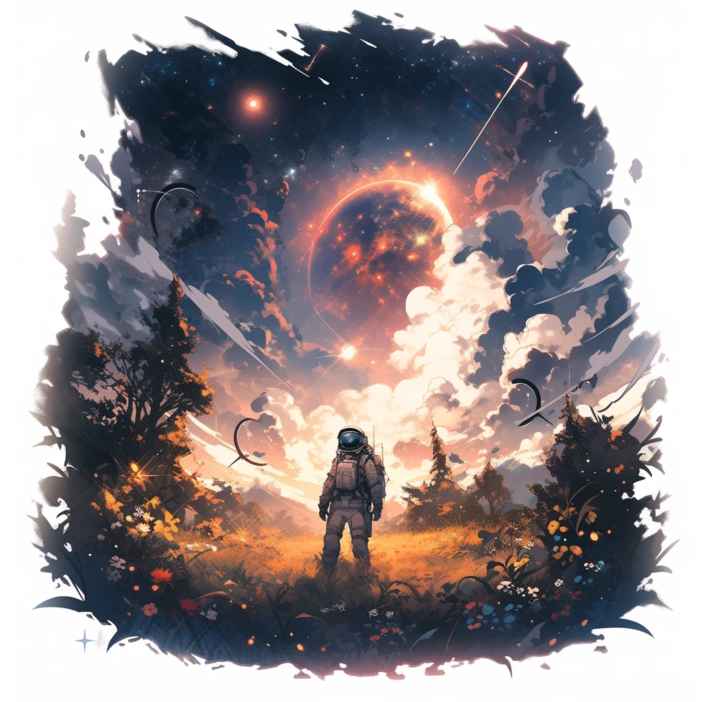Space Art Tshirt Vector