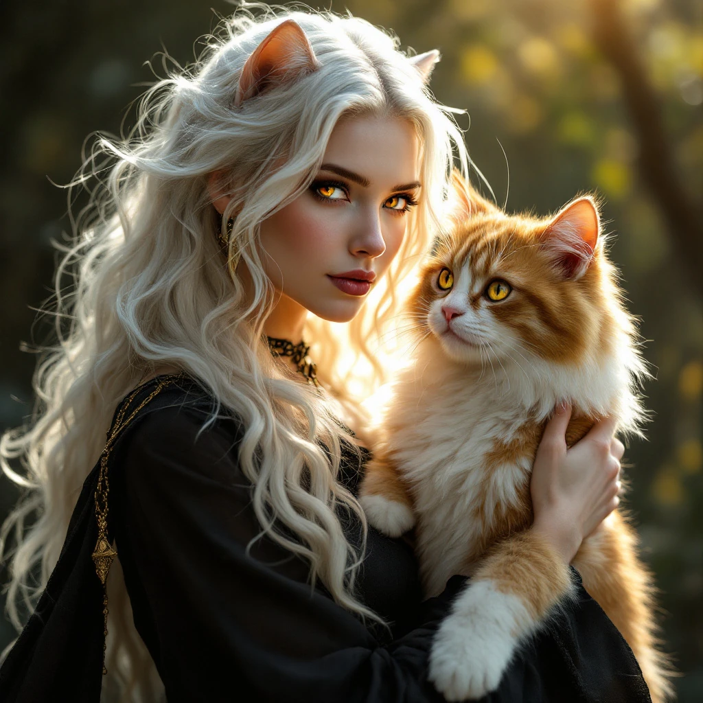 Cat Witch Golden Hair