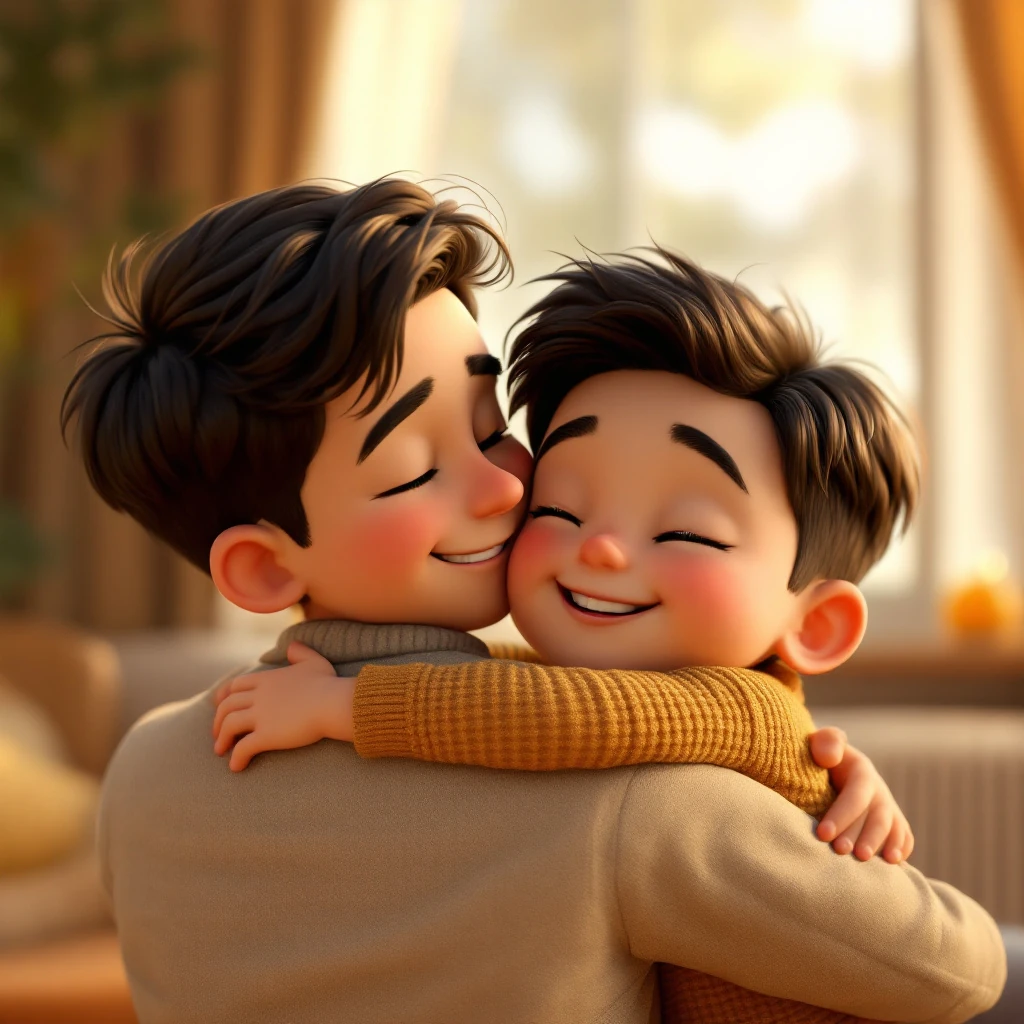 Boy Father Hug Pixar
