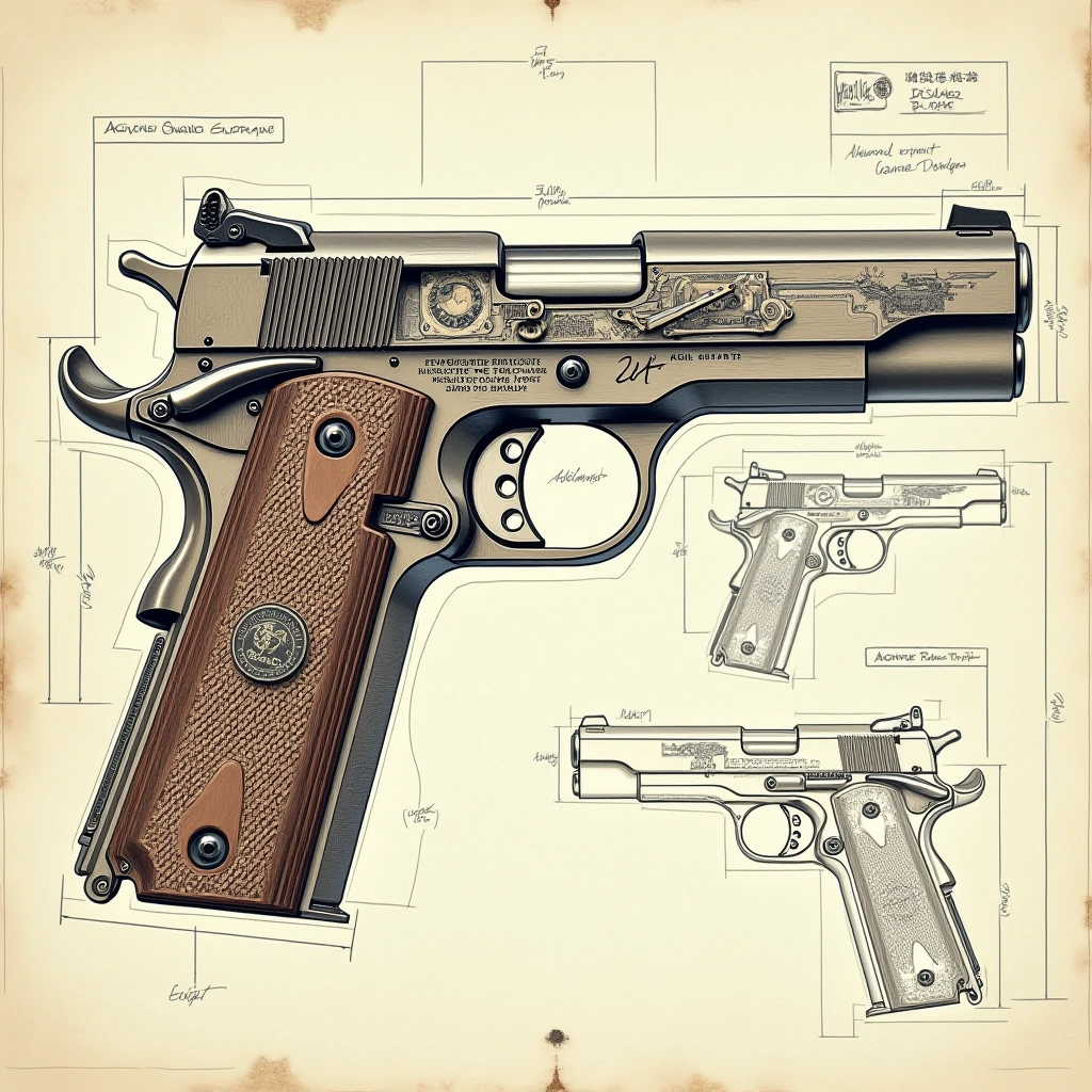 Pistol Technical Schematic