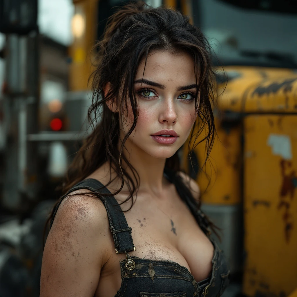 Truck Driver Female Portrait Photography