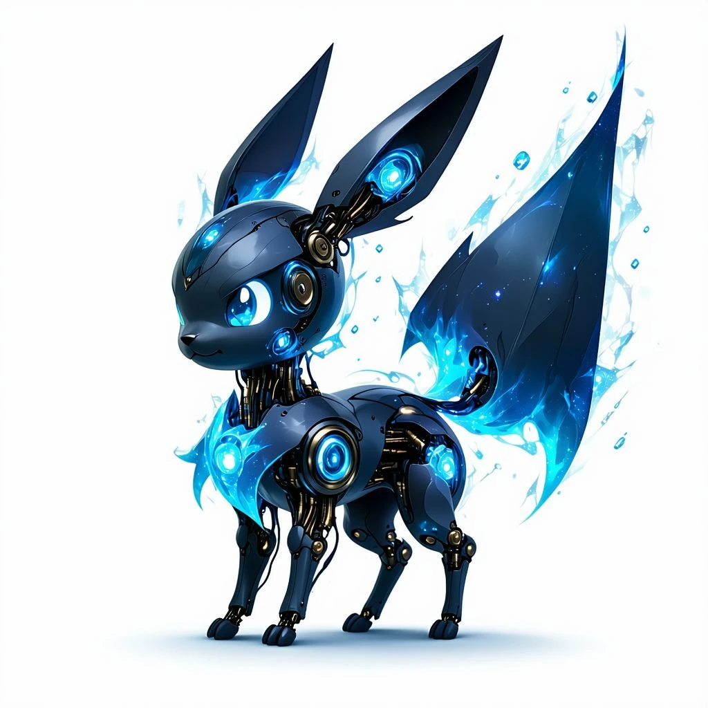Ghost Eeveelution Mechanical Illustration