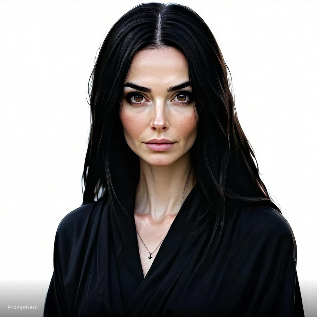 Woman Black Hair Dark Clothing