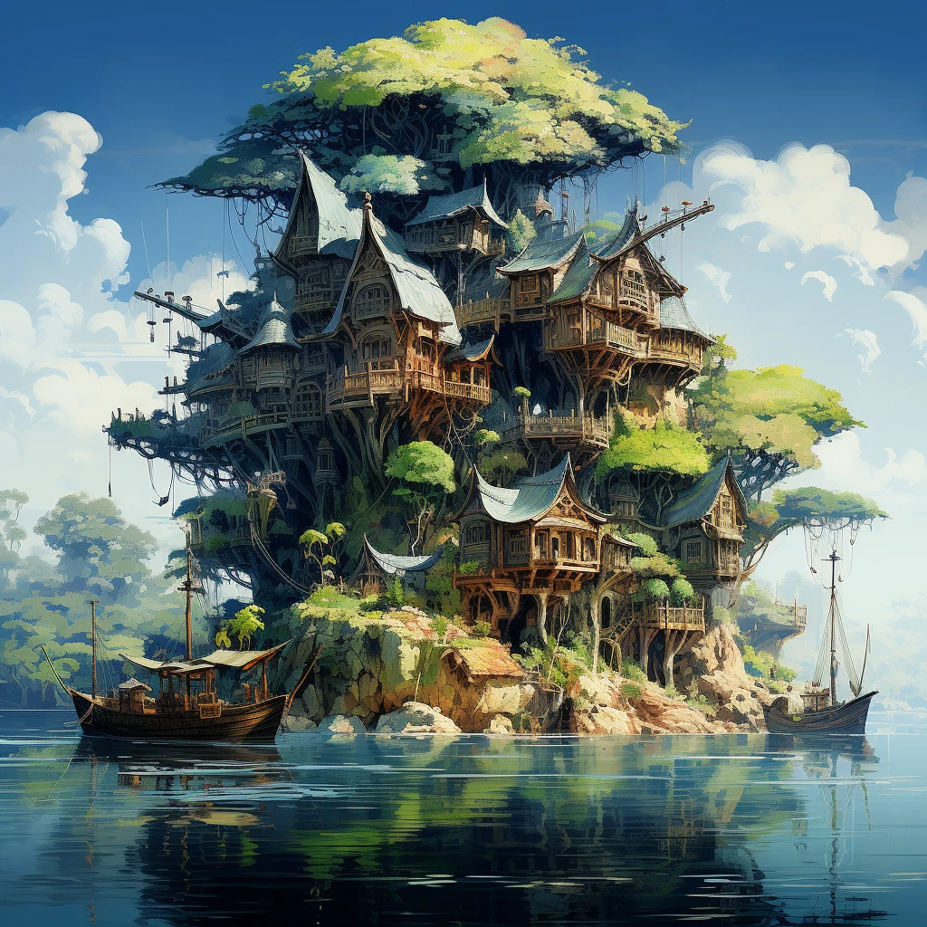 Island Pina Tree House Galleon