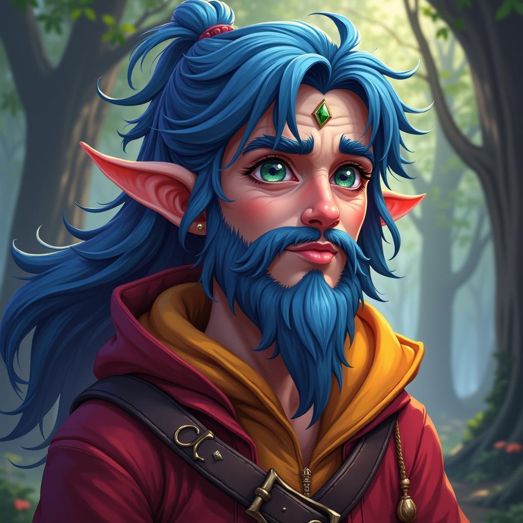 Matt Damon as an Animated Human Druid