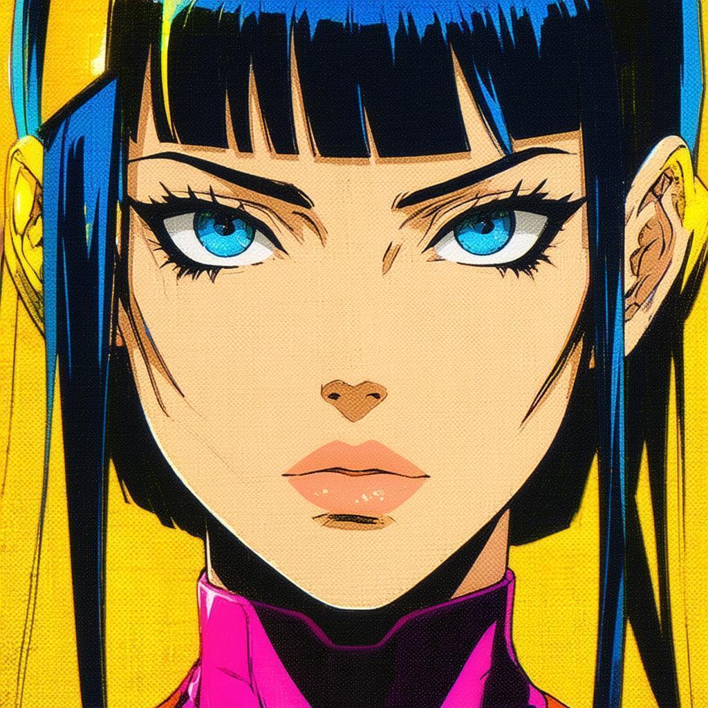 Nico Robin in Pop Art Cutout Style