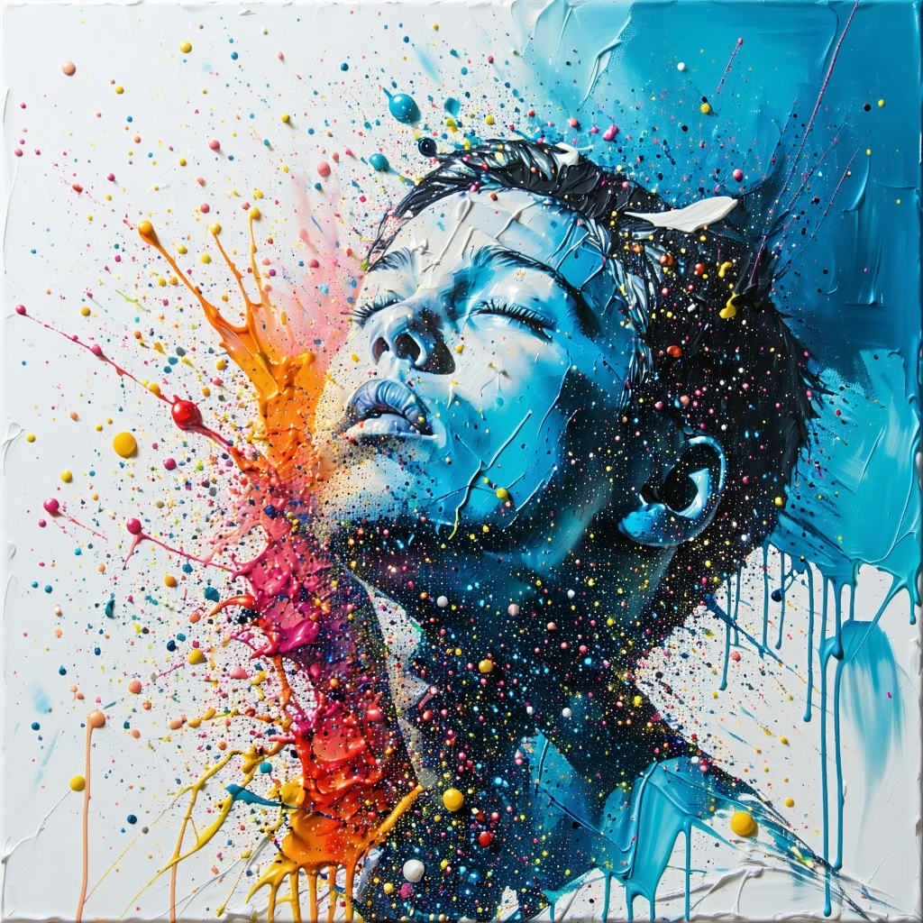 Colorful Sneeze Confetti Paint
