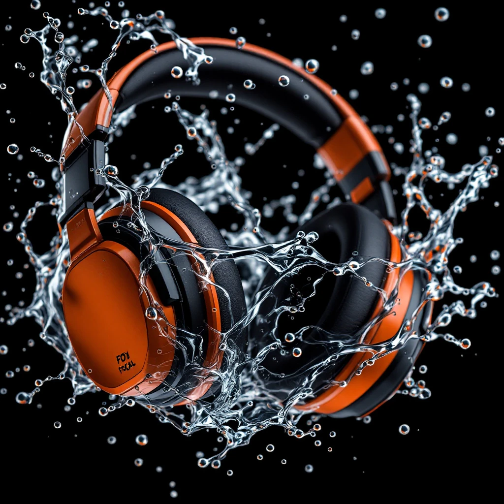 Orange Headphones Product Design