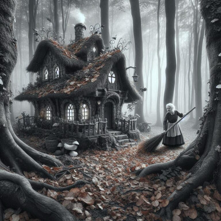 Fairy House in Enchanted Forest Scene