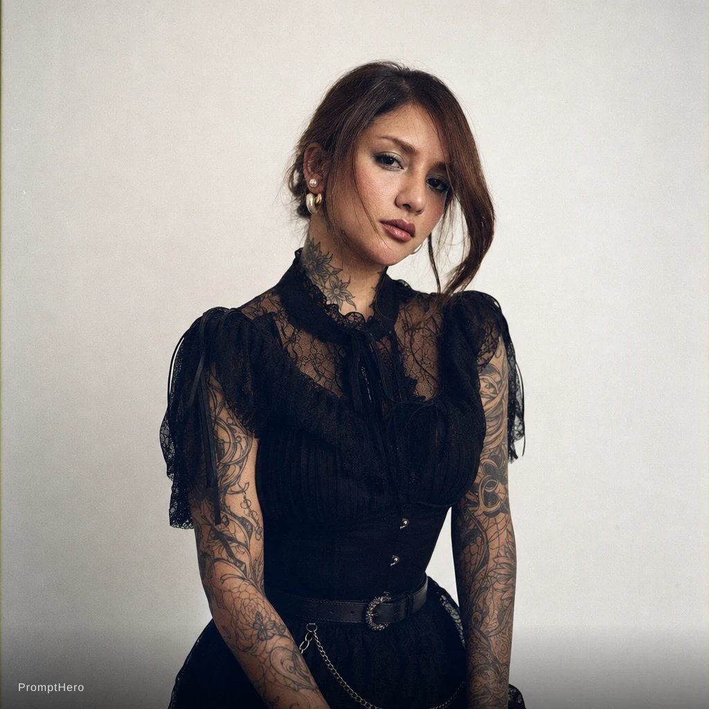 Gothic Asian Woman Portrait