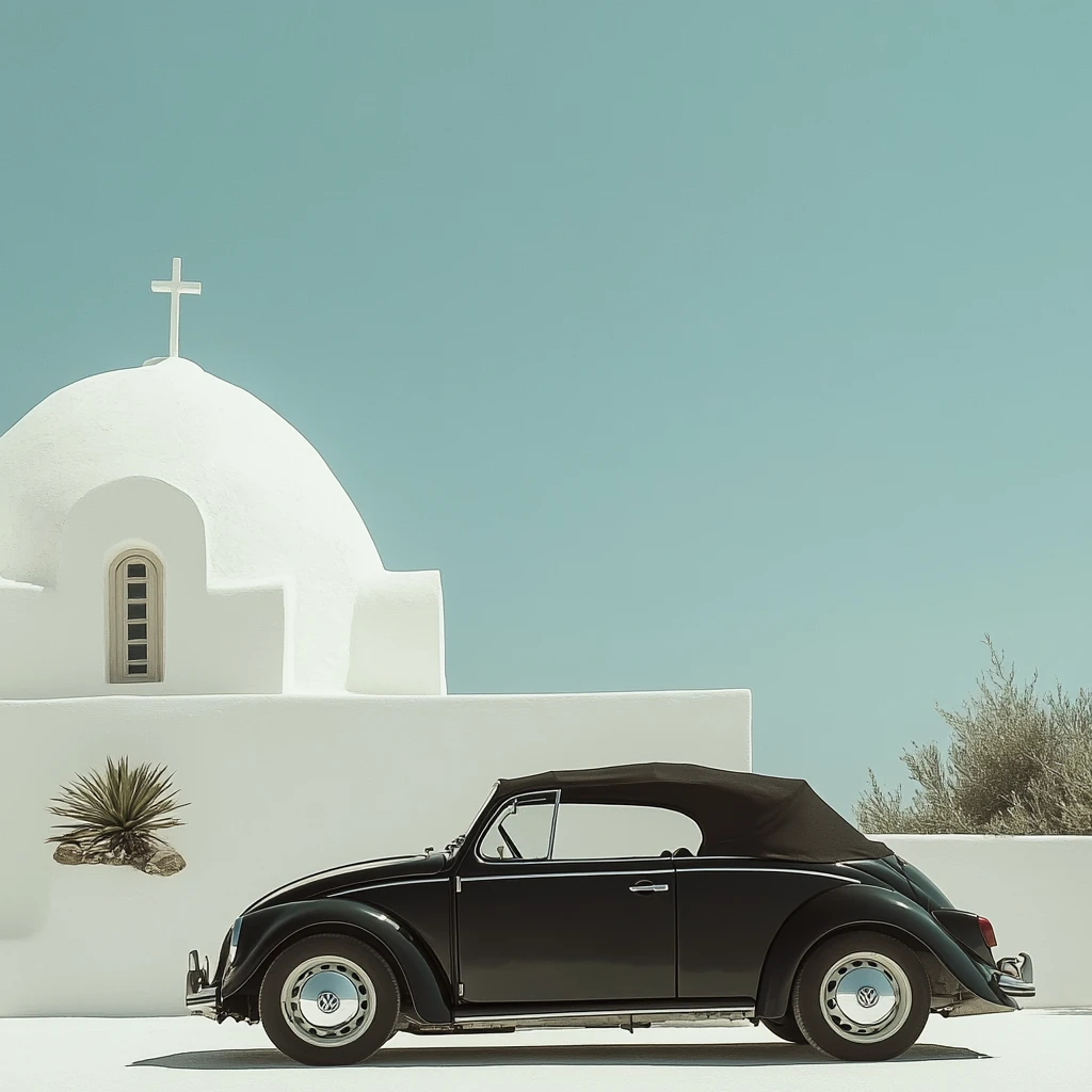 Vintage Car Greek Island